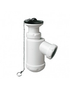 Sifón flexible blanco para lavabo 11/4 x diámetro 32 - 40 mm