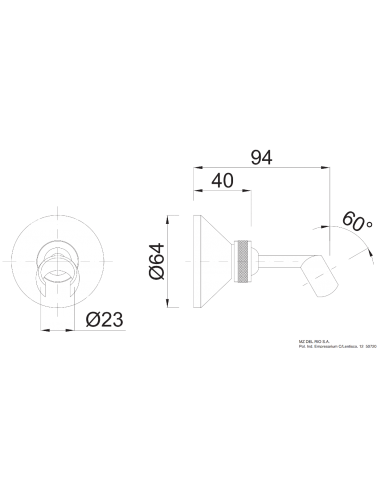 Soporte cónico cromado para alcachofa de ducha orientable con sistema de  fijación de 2 orificios - Cablematic