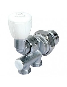 Valvula monotubo termostática de radiador para tubo de cobre de 15 mm. x  1/2  - DUKTO - Tienda online de accesorios de fontanería.